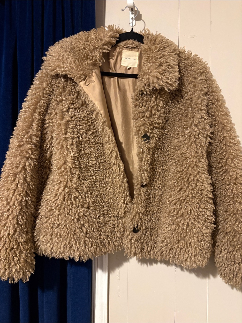 Cozy Teddy Faux-Shearling Jacket - Tan
